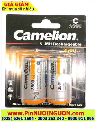 Camelion NH-C3500BP2/HR14, Pin sạc trung C 1.2v Camelion NH-C3500BP2 chính hãng /Loại vỉ 2viên